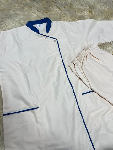 2xl  يونيفورم قطن  للعاملات بنطلون وقميص