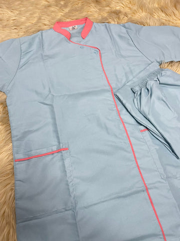 2xl  يونيفورم قطن  للعاملات بنطلون وقميص