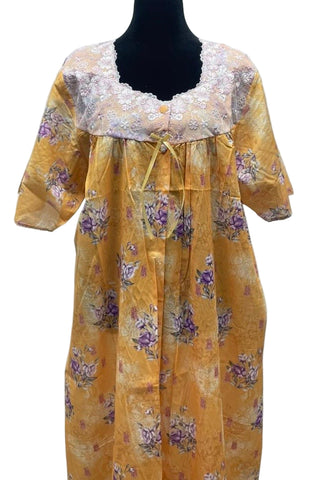 💕 جلابية قطن ليبرتي  نص كم⁩⁩⁩ 2XL