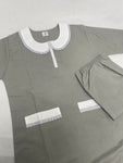 xl  يونيفورم قطن  للعاملات بنطلون وقميص