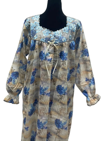 XL  جلابية قطن ليبرتي كم طويل الكم لاستيك⁩⁩⁩⁩