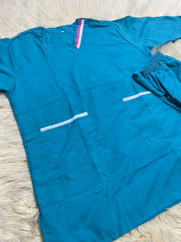 XL يونيفورم قطن  للعاملات بنطلون وقميص