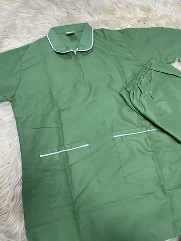6xl   يونيفورم قطن  للعاملات بنطلون وقميص
