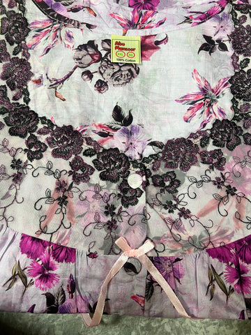 جلابية قطن ليبرتي  نص كم⁩⁩⁩ 2XL