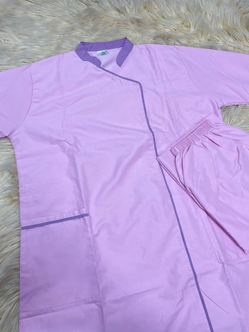 2xl  يونيفورم قطن  للعاملات بنطلون وقميص