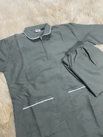 6xl   يونيفورم قطن  للعاملات بنطلون وقميص