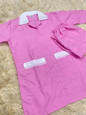 2xl  يونيفورم قطن  للعاملات بنطلون وقميص