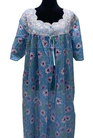 💕 جلابية قطن ليبرتي  نص كم⁩⁩⁩ 2XL