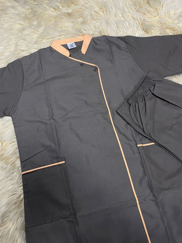 2xl  يونيفورم قطن  للعاملات بنطلون وقميص