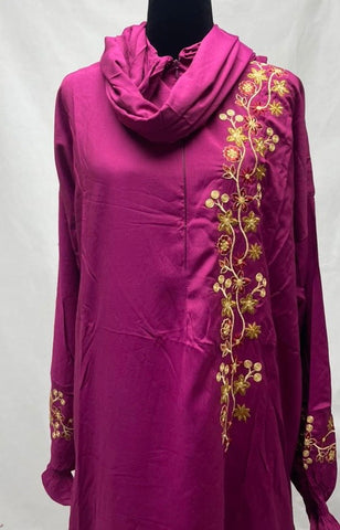 ⁨⁨⁨لبس صلاة قطن  100%  مع شيلة (وارين وربع *22انش)⁩⁩⁩