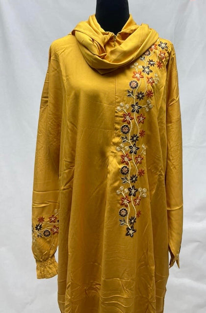 ⁨⁨⁨لبس صلاة قطن  100%  مع شيلة (وارين وربع *22انش)⁩⁩⁩