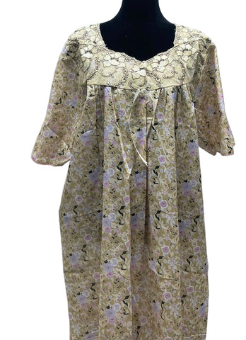 xl  جلابية قطن ليبرتي  نص كم⁩⁩⁩⁩