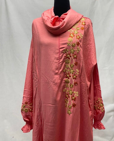 ⁨⁨⁨لبس صلاة قطن  100%  مع شيلة (وارين وربع *22انش)⁩⁩⁩