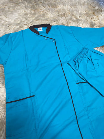 2xl  يونيفورم قطن  للعاملات بنطلون وقميص
