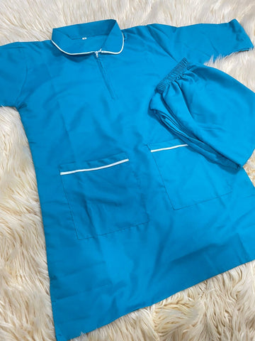xl  يونيفورم قطن  للعاملات بنطلون وقميص