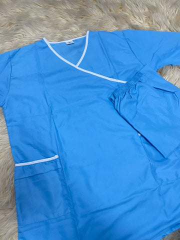 3XL  يونيفورم قطن  للعاملات بنطلون وقميص