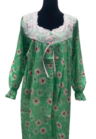 XL  جلابية قطن ليبرتي كم طويل الكم لاستيك⁩⁩⁩⁩