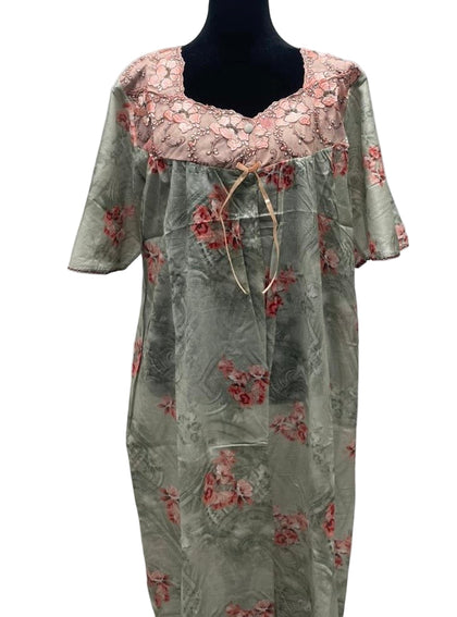 L  جلابية قطن ليبرتي  نص كم⁩⁩⁩⁩⁩⁩⁩⁩