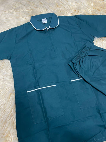 Xl  يونيفورم قطن  للعاملات بنطلون وقميص
