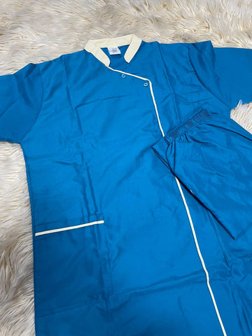 2xl  يونيفورم قطن  للعاملات بنطلون وقميص