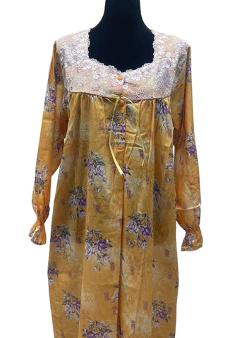 L جلابية قطن ليبرتي كم طويل الكم لاستيك⁩⁩⁩⁩⁩⁩⁩⁩⁩⁩