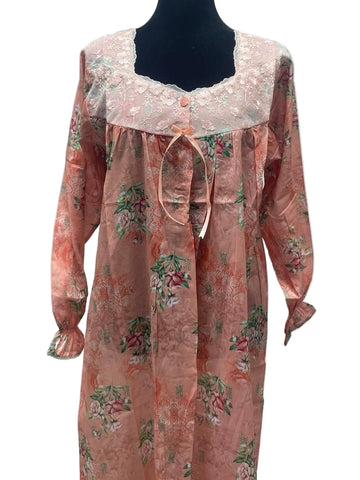 L جلابية قطن ليبرتي كم طويل الكم لاستيك⁩⁩⁩⁩⁩⁩⁩⁩⁩⁩