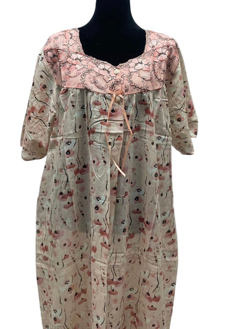 L  جلابية قطن ليبرتي  نص كم⁩⁩⁩⁩⁩⁩⁩⁩