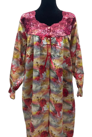 XL  جلابية قطن ليبرتي كم طويل الكم لاستيك⁩⁩⁩⁩