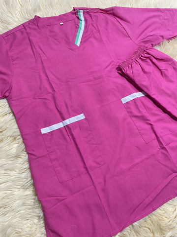 3XL  يونيفورم قطن  للعاملات بنطلون وقميص