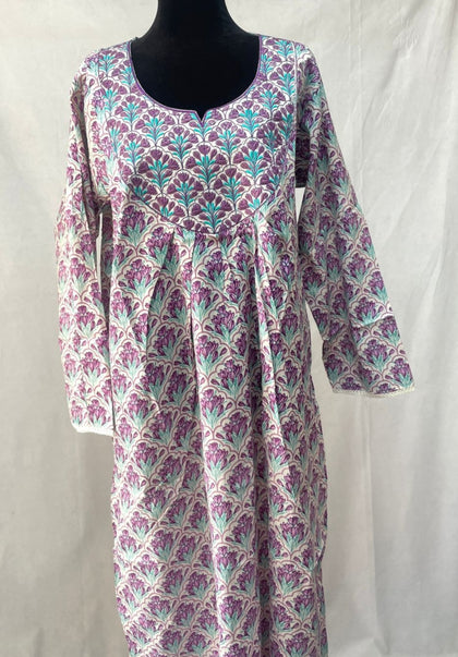 XL جلابية قطن كم طويل