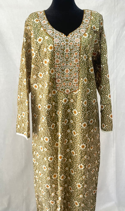 XL جلابية قطن كم طويل