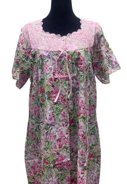 L  جلابية قطن ليبرتي  نص كم⁩⁩⁩⁩⁩⁩⁩⁩