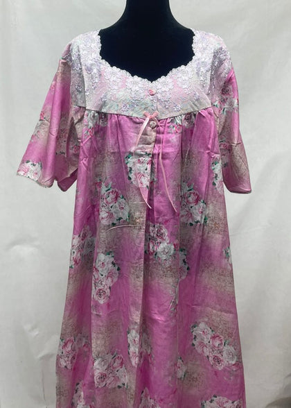 xl  جلابية قطن ليبرتي  نص كم⁩⁩⁩⁩