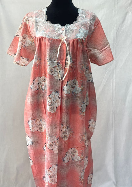 L  جلابية قطن ليبرتي  نص كم⁩⁩⁩⁩⁩⁩⁩⁩