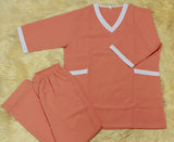 2XL يونيفورم للعاملات كريب ممتاز قميص نص كم وبنطلون