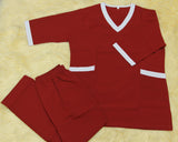 2XL يونيفورم للعاملات كريب ممتاز قميص نص كم وبنطلون