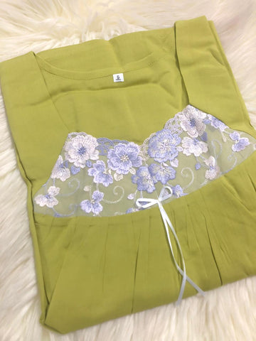 2XL  جلابية قطن ناعم نص كم