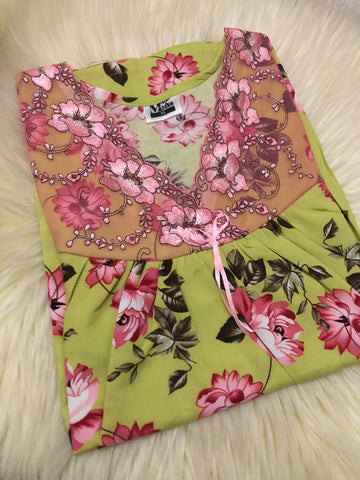 2XL  جلابية قطن اندونيسي نص كم