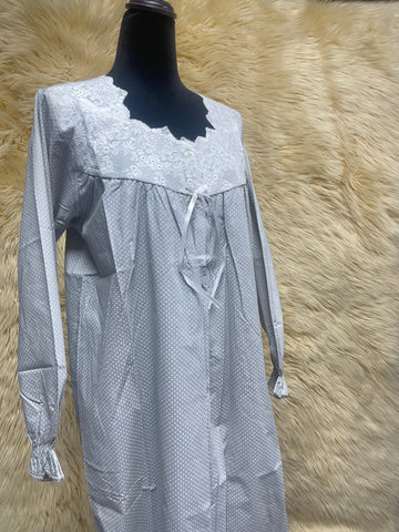 2XL جلابية قطن ليبرتي كم طويل (الكم لاستيك)⁩⁩⁩⁩⁩⁩