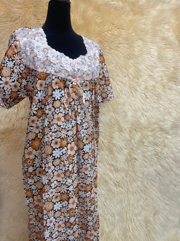 XL  جلابية قطن ليبرتي  نص كم⁩⁩⁩⁩⁩⁩⁩⁩⁩⁩⁩⁩⁩⁩